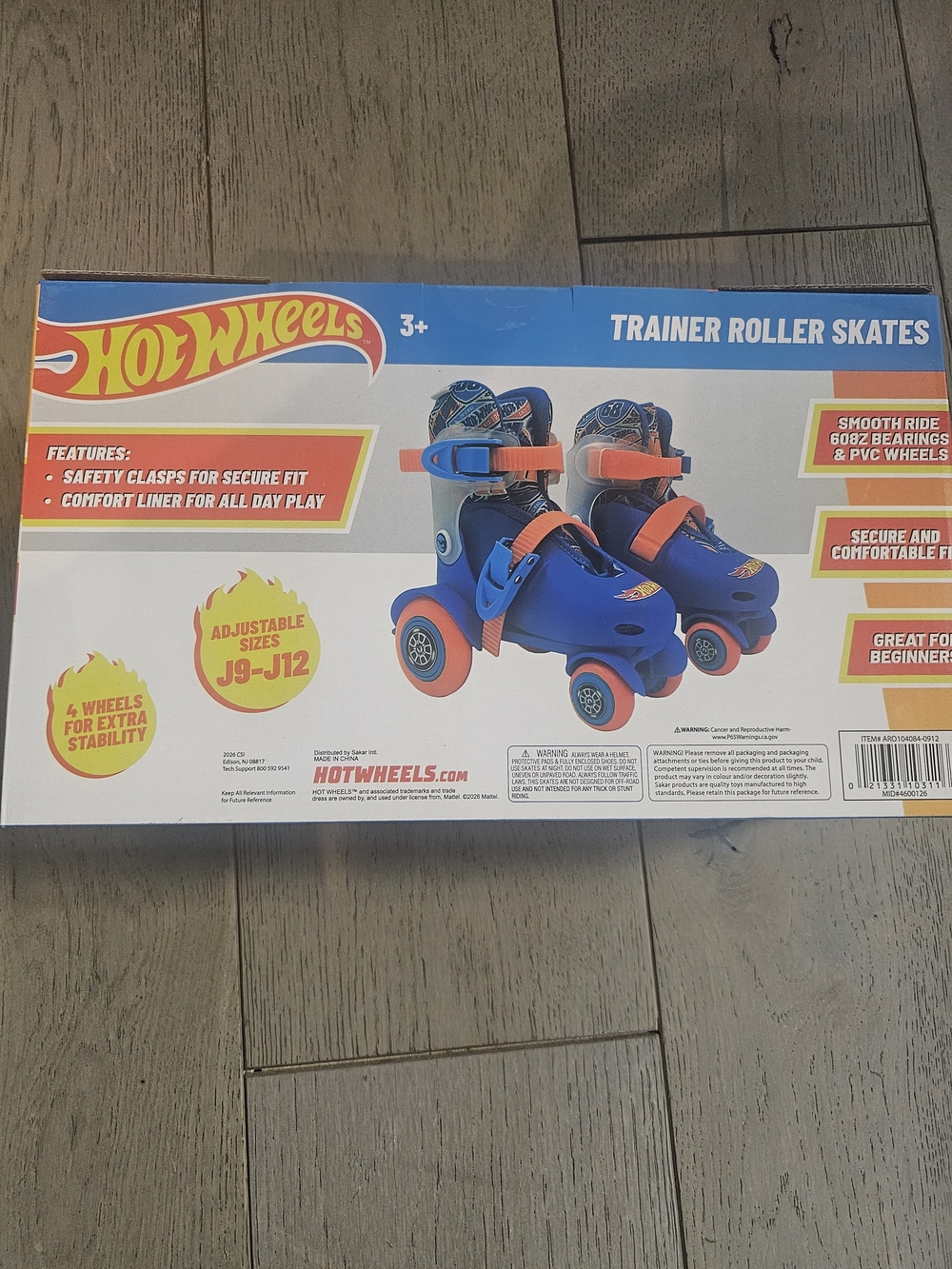 Hot Wheels Kids Trainer Roller Skates - Blue & Orange
